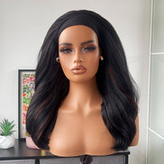 Wig Diana (Headband wig)- Black/Ginger highlights