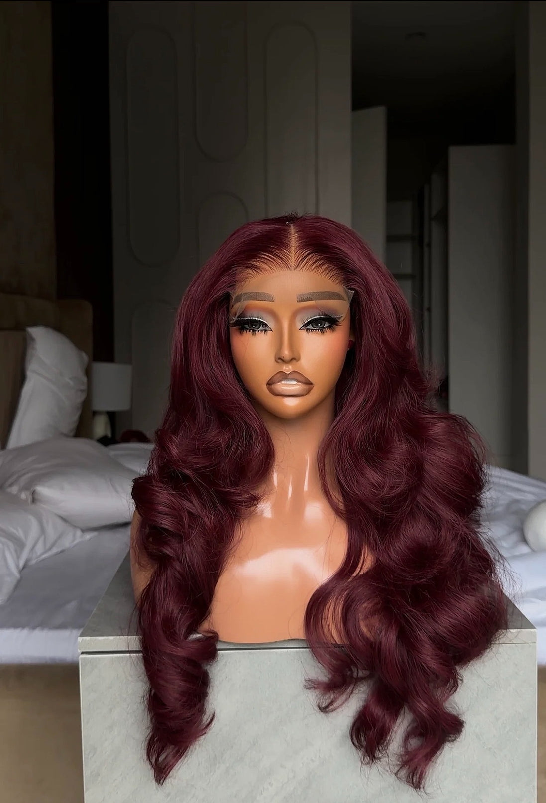 Wig Brooklyn 5x5 Closure- (Burgundy)