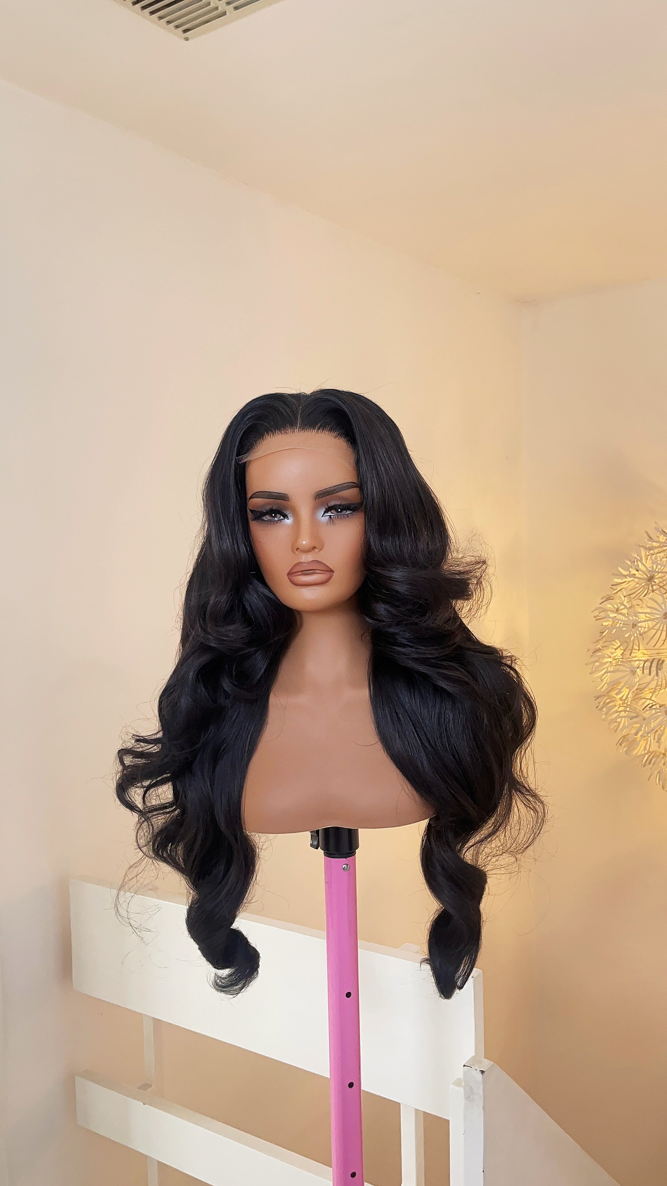 Wig Naya- Black (5x5 Swiss lace front wavy unit)