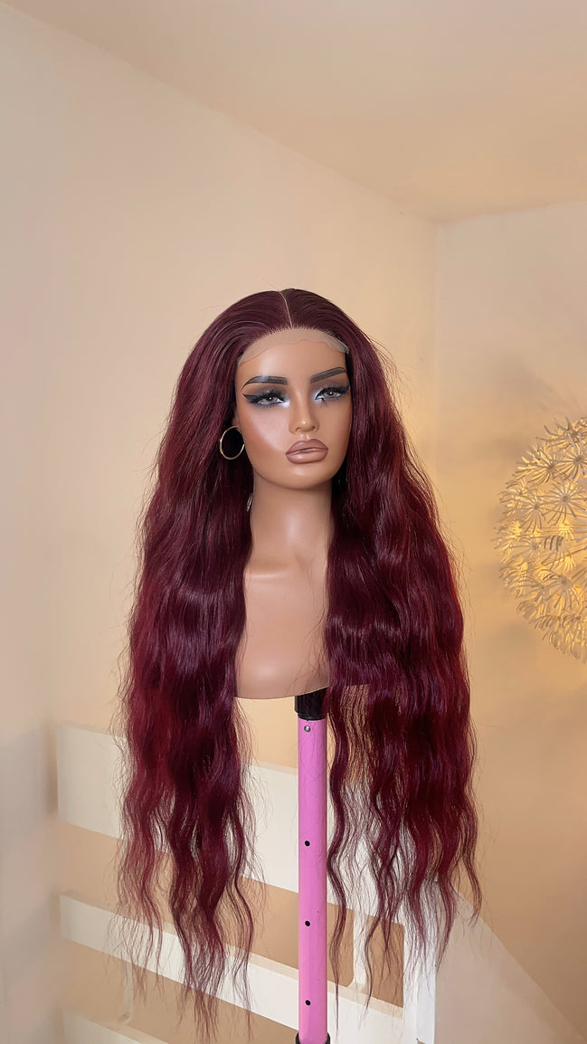 Wig Liz- Red (30inches loose wavy unit)