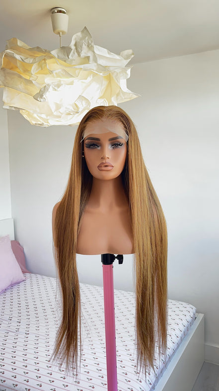 30 inch Bone Straight Replica- Honey Blonde