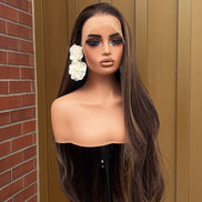 Wig Ivy- 30” Silk Straight (Brown Highlights)