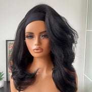 Wig Diana (Headband wig)- Black/Ginger highlights