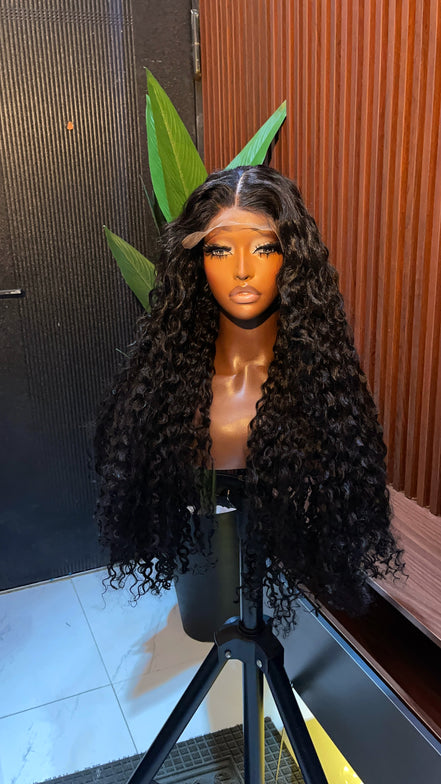 Wig Bella- 5x5 water curls closure unit. (Water friendly)