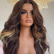 Mocha (Rich Brown with Blonde Face-Framing Highlights)