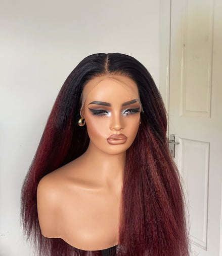 Italian yaki straight (burgundy)